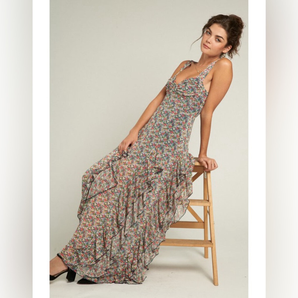 Floral Mesh Maxi Dress - Picture 5 of 5